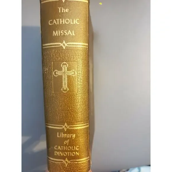 The Catholic Missal Library of Catholic Devotion Metallic Gold 1960 - Picture 2 of 6